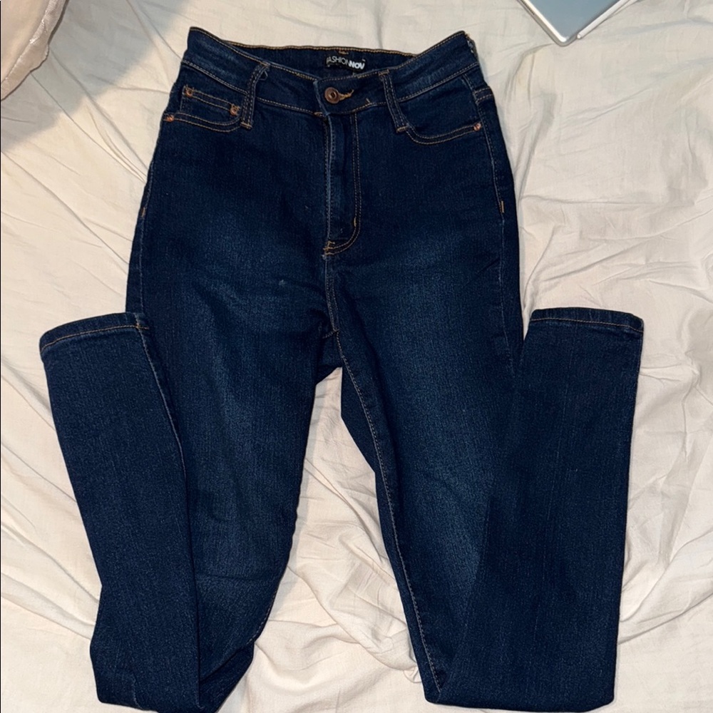 Fashion Nova Blue Skinny Jeans High-Waisted